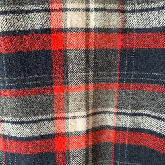 Cavalini Men's Plaid Button Up Shirt Red White Navy Size Medium - Picture 8 of 15